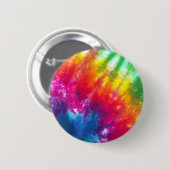 Badge Rond 5 Cm L'arc-en-ciel teignent en nouant (Devant & derrière)