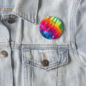 Badge Rond 5 Cm L'arc-en-ciel teignent en nouant (En situation)