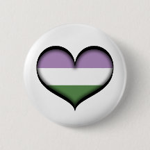 Large Vector Heart in Genderqueer Pride Flag Color