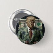 Badge Rond 5 Cm L'argent convient à Trump : un symbole de richesse (Devant & derrière)