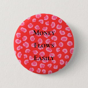 Badge Rond 5 Cm L'argent Coule Facilement Affirmation de Manifesta