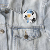 Badge Rond 5 Cm L'Argentine a affligé le football (En situation)