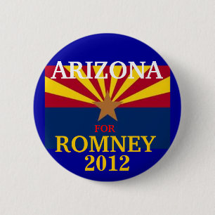 Badge Rond 5 Cm L'Arizona pour Romney 2012