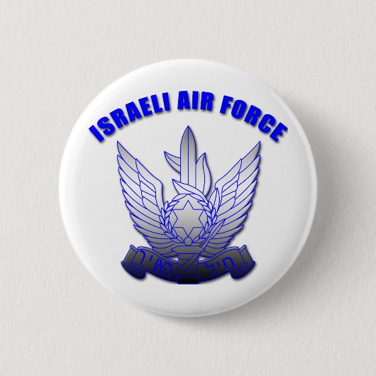 Badge Rond 5 Cm L'Armée de l'Air israélienne (Devant)