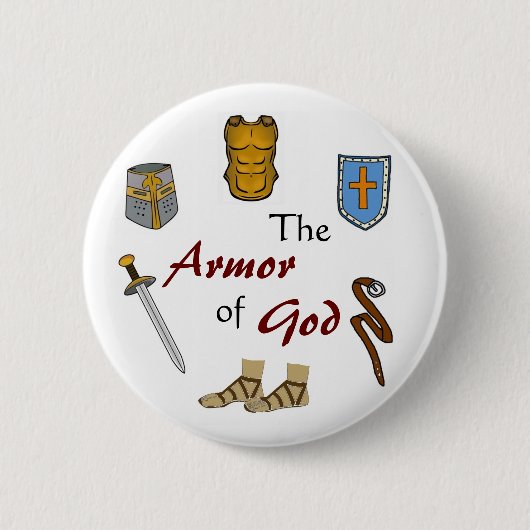 Badge Rond 5 Cm L'armure de Dieu (Devant)