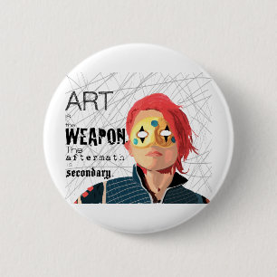 Badge Rond 5 Cm L'art est l'arme