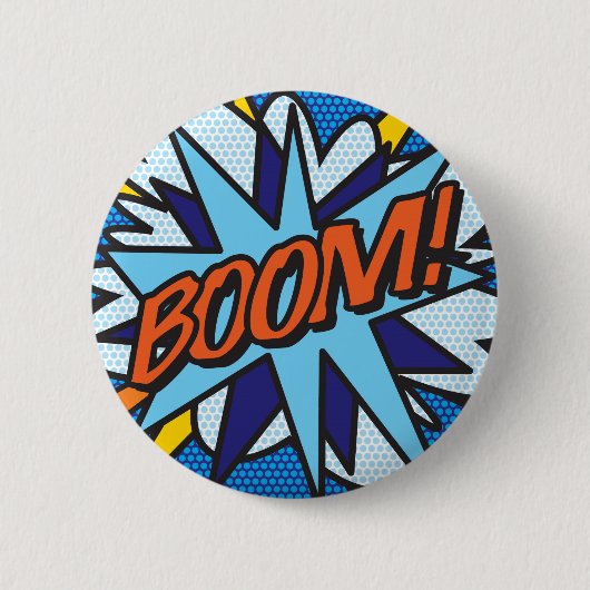 Badge Rond 5 Cm L'art Pop de la BD BOOM! (Devant)