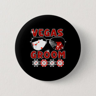 Badge Rond 5 Cm Las Vegas Marié T-shirt de mariage Enterrement de 