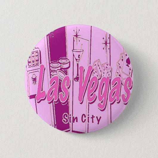 Badge Rond 5 Cm Las Vegas Pop Art Retro (Devant)