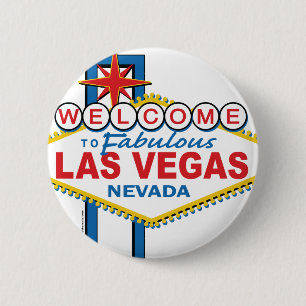 Badge Rond 5 Cm Las Vegas Retro Sign