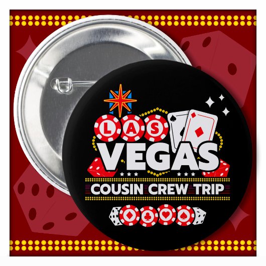 Badge Rond 5 Cm Las Vegas Vacances Cousin Crew Las Vegas
