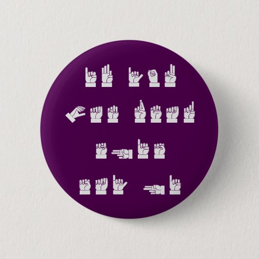 Badge Rond 5 Cm L'ASL si vous pouvez lire le ce indiquent salut # (Devant)