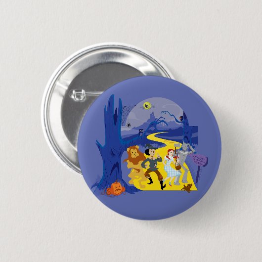 Badge Rond 5 Cm L'Assistant D'Oz™ | Forêt hantée d'Halloween (Devant & derrière)