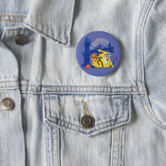 Badge Rond 5 Cm L'Assistant D'Oz™ | Forêt hantée d'Halloween (En situation)
