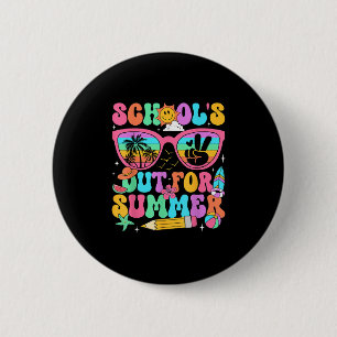 Badge Rond 5 Cm Last Day Of School Teacher