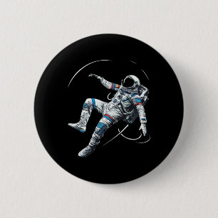 Badge Rond 5 Cm L'astronaute Muay Thai Boxing Karate Kickboxing Ma