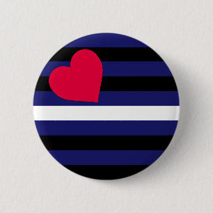 Badge Rond 5 Cm Latex en cuir et drapeau de fierté de BDSM