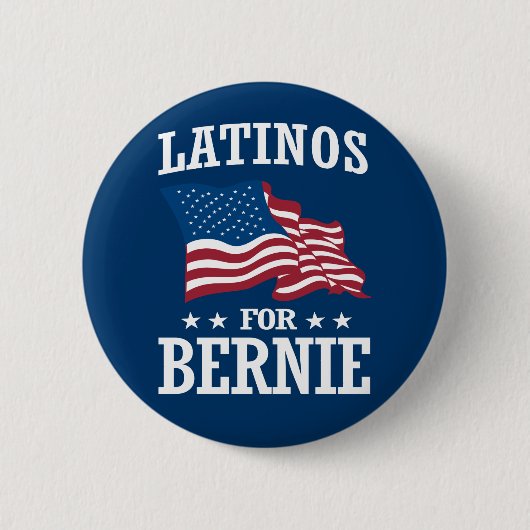BADGE ROND 5 CM LATINOS POUR BERNIE SANDERS (Devant)