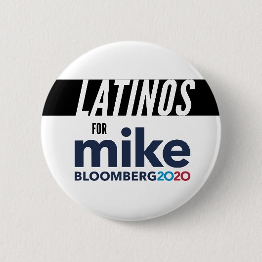 Badge Rond 5 Cm Latinos Pour Michael Bloomberg Round Button (Devant)