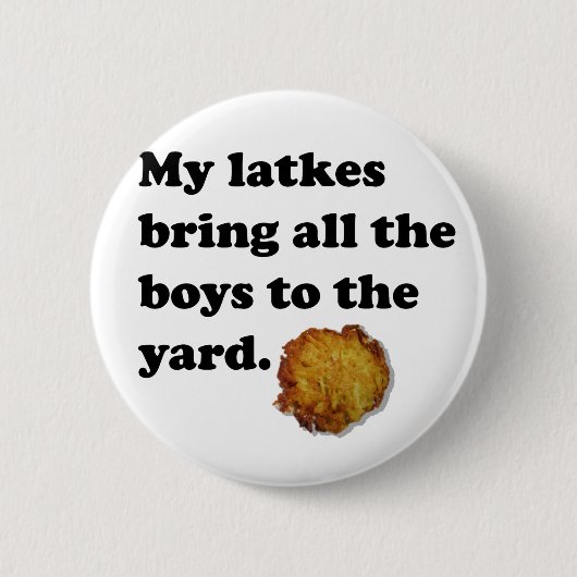 Badge Rond 5 Cm Latkes (Devant)