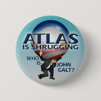 Badge Rond 5 Cm L'atlas gesticule le bouton