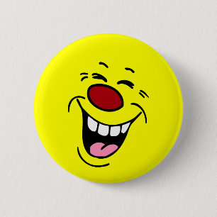 Badge Rond 5 Cm Laughing Face Grumpey