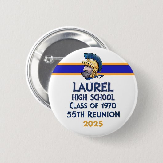 Badge Rond 5 Cm Laurel High Class of 1970 55th Reunion Button (Devant & derrière)