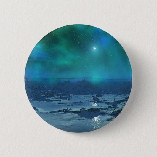 Badge Rond 5 Cm L'aurore Borealis (Devant)