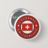 Badge Rond 5 Cm Lausanne Suisse (Devant & derrière)