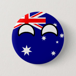 Badge Rond 5 Cm L'Australie Geeky tendante drôle Countryball
