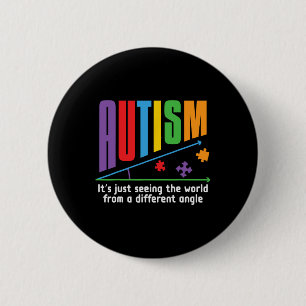 Badge Rond 5 Cm L'autisme, c'est juste de voir le monde d'un autre
