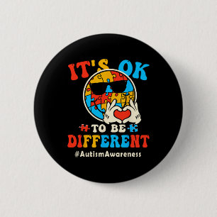 Badge Rond 5 Cm L'Autisme Est D'Accord Avec Différents Puzzle Supe