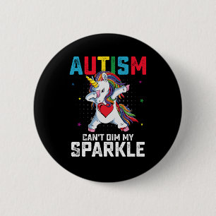 Badge Rond 5 Cm L'autisme ne peut pas ternir ma licorne de sensibi