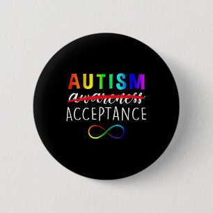 Badge Rond 5 Cm L'autisme rouge au lieu d'acceptation pas la consc