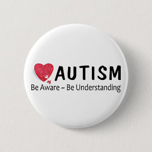 Badge Rond 5 Cm L'autisme se rende compte comprenne