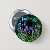 Badge Rond 5 Cm Lavande peinte avec aquarelles (Devant & derrière)