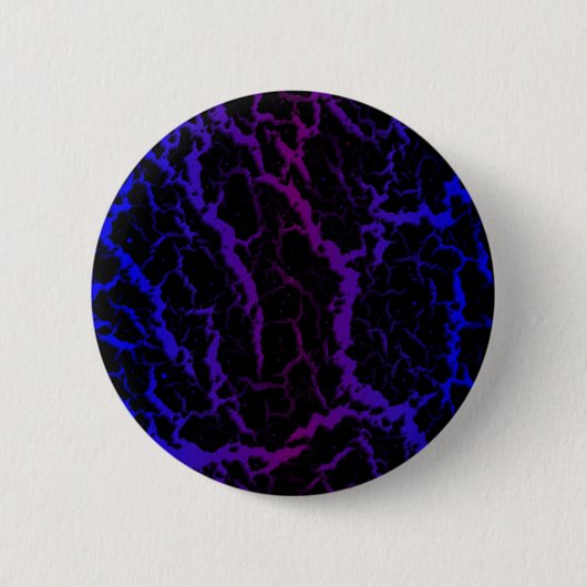 Badge Rond 5 Cm Lave de l'espace fissuré - bleu/pourpre (Devant)