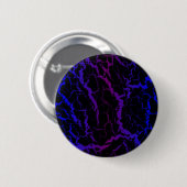 Badge Rond 5 Cm Lave de l'espace fissuré - bleu/pourpre (Devant & derrière)