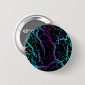 Badge Rond 5 Cm Lave de l'espace fissuré - cyan/pourpre (Devant & derrière)