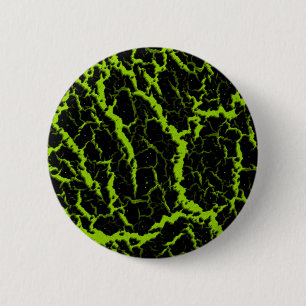 Badge Rond 5 Cm Lave de l'espace fissuré - Lime