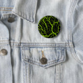Badge Rond 5 Cm Lave de l'espace fissuré - Lime (En situation)
