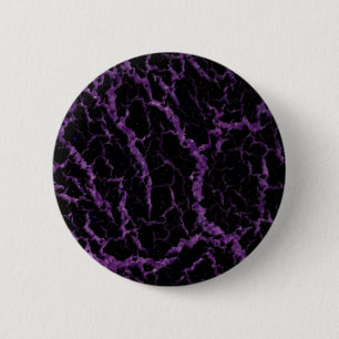 Badge Rond 5 Cm Lave de l'espace fissuré - Parties scintillant vio