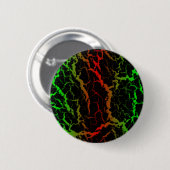 Badge Rond 5 Cm Lave de l'espace fissuré - Vert/Rouge (Devant & derrière)