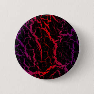 Badge Rond 5 Cm Lave de l'espace fissuré - violet/rouge