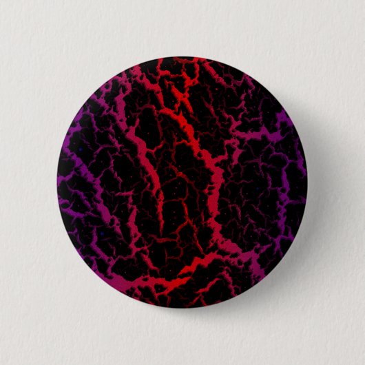 Badge Rond 5 Cm Lave de l'espace fissuré - violet/rouge (Devant)