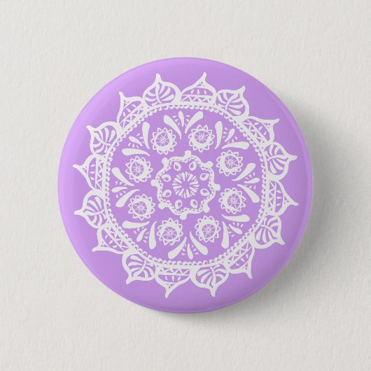 Badge Rond 5 Cm Lavender Mandala (Devant)
