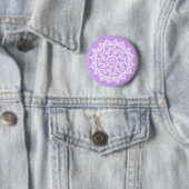 Badge Rond 5 Cm Lavender Mandala (En situation)