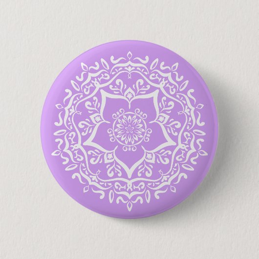 Badge Rond 5 Cm Lavender Mandala (Devant)