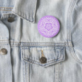 Badge Rond 5 Cm Lavender Mandala (En situation)