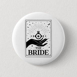 Badge Rond 5 Cm L'avenir de la mariée Mme Tarot Gothic Bridal Part